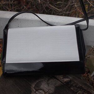 Black & White Patent Leather Purse By Calego